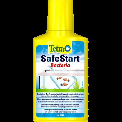 Засіб Tetra SafeStart для негайного запуску риб в новий акваріум, 100 мл на 120 л Засіб Tetra SafeStart для негайного запуску риб в новий акваріум, 100 мл на 120 л