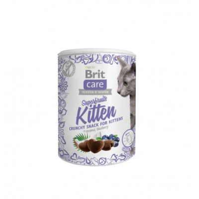 Ласощі для кошенят Brit Care Cat Snack Superfruits Kitten, курка 100 г Ласощі для кошенят Brit Care Cat Snack Superfruits Kitten, курка 100 г