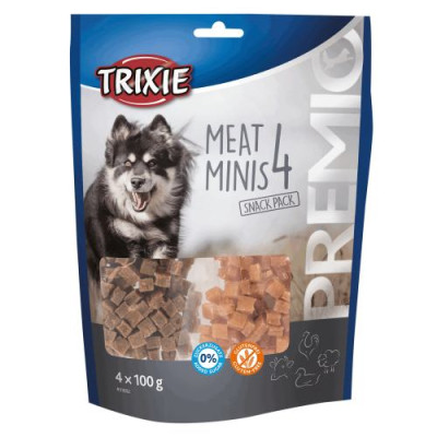Ласощі Trixie Premio 4 Meat Minis для собак з куркою качкою яловичиною та бараниною 4х100 г