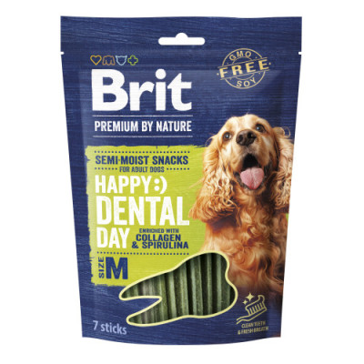 Ласощі для cобак середніх порід Brit Premium Dental Snacks M з колагеном і спіруліною 180 г Ласощі для cобак середніх порід Brit Premium Dental Snacks M з колагеном і спіруліною 180 г