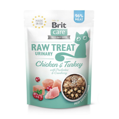 Ласощі Brit Raw Treat Freeze-dried Urinary д/котів д/сечовидільної системи курка та індичка 40 г Ласощі Brit Raw Treat Freeze-dried Urinary д/котів д/сечовидільної системи курка та індичка 40 г