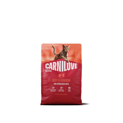 Корм сухий Carnilove Active Beef & Venison Sterilised для стерилізованих котів яловичина та оленина 2 кг Корм сухий Carnilove Active Beef & Venison Sterilised для стерилізованих котів яловичина та оленина 2 кг