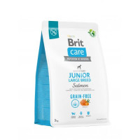 Сухий корм Brit Care Dog Grain-free Junior Large Breed для молодих собак великих порід, беззерновий з лососем, 3 кг Сухий корм Brit Care Dog Grain-free Junior Large Breed для молодих собак великих порід, беззерновий з лососем, 3 кг
