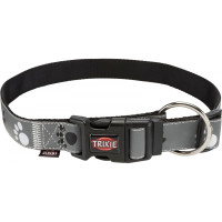 Нашийник Trixie для собак Silver Reflect з лапами світловідбиваючий сірий розмір L-XL 40-65 см/25 мм