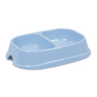 Миска Priroda Модерн №1 Дует для котів пластикова 400 мл світло-блакитна Миска Priroda Модерн №1 Дует для котів пластикова 400 мл світло-блакитна