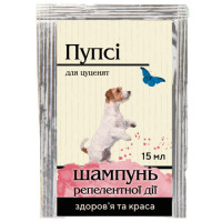 Шампунь репелентний PROVET «Пупсі» для цуценят, від бліх та кліщів, 15 мл Шампунь репелентний PROVET «Пупсі» для цуценят, від бліх та кліщів, 15 мл