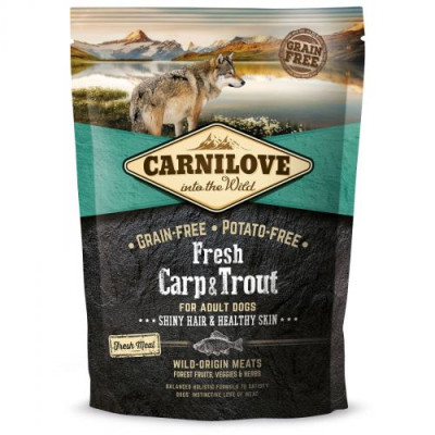 Сухий корм Carnilove Fresh Carp & Trout для дорослих собак всіх порід, риба, 1,5 кг Сухий корм Carnilove Fresh Carp & Trout для дорослих собак всіх порід, риба, 1,5 кг