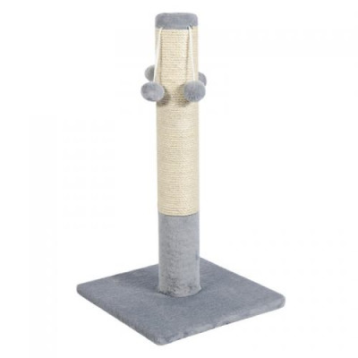 Дряпка Природа Д04 стовпчик з чотирма бубонами, сіра, 36х36х67 см Дряпка Природа Д04 стовпчик з чотирма бубонами, сіра, 36х36х67 см