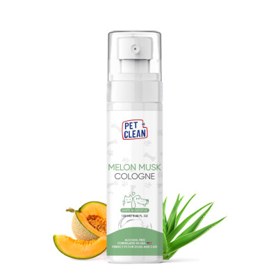 Парфумований спрей Pet Clean PET COLOGNE MUSK MELON після грумінгу для освіження шерсті тварин між купаннями з легким аромат
