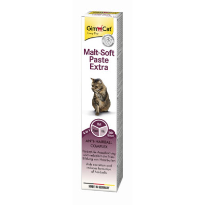 Паста GimCat Every Day Malt-Soft Paste Extra для котів, виведення шерсті зі шлунку, 50 г Паста GimCat Every Day Malt-Soft Paste Extra для котів, виведення шерсті зі шлунку, 50 г