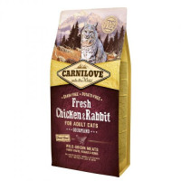 Сухий корм Carnilove Fresh Chicken & Rabbit для дорослих котів, курка та кролик, 6 кг Сухий корм Carnilove Fresh Chicken & Rabbit для дорослих котів, курка та кролик, 6 кг
