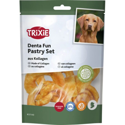 Ласощі Trixie Denta Fun Pastry Set (collagen) для собак набір з куркою 100 г