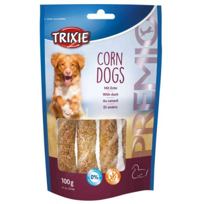 Ласощі Trixie Premio Corn Dogs для собак з качкою і сиром'ятною шкірою 100 г Ласощі Trixie Premio Corn Dogs для собак з качкою і сиром'ятною шкірою 100 г
