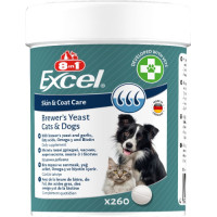 Вітаміни 8in1 Excel Brewers Yeast для собак та котів, пивні дріжджі з часником, для шкіри та шерсті, 260 шт Вітаміни 8in1 Excel Brewers Yeast для собак та котів, пивні дріжджі з часником, для шкіри та шерсті, 260 шт