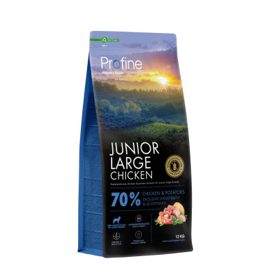 Корм сухий Profine Junior Large Chicken and Potatoes д/цуценят і юніорів великих порід курка і картопля 12 кг Корм сухий Profine Junior Large Chicken and Potatoes д/цуценят і юніорів великих порід курка і картопля 12 кг