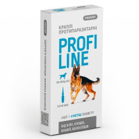 Краплі Provet Profiline для собак 20-40 кг, 4 піпетки по 3,0 мл (інсектоакарицид) Краплі Provet Profiline для собак 20-40 кг, 4 піпетки по 3,0 мл (інсектоакарицид)