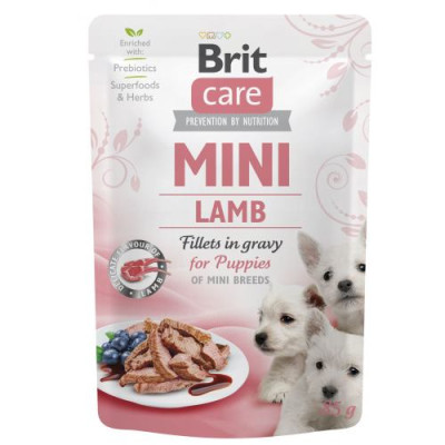 Вологий корм Brit Care Mini для цуценят, з філе ягняти в соусі, 85 г Вологий корм Brit Care Mini для цуценят, з філе ягняти в соусі, 85 г