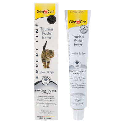 Паста GimCat Expert Line Taurine Extra для котів, підтримка серця та зору, 50 г Паста GimCat Expert Line Taurine Extra для котів, підтримка серця та зору, 50 г