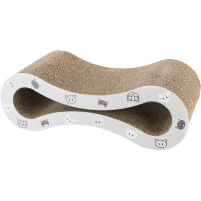 Дряпка Trixie Mimi Хвиля для котів, з котячою м'ятою, картон, 48х16х22 см (сірий) Дряпка Trixie Mimi Хвиля для котів, з котячою м'ятою, картон, 48х16х22 см (сірий)