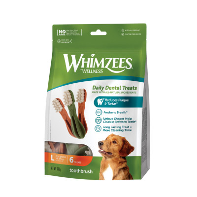 Ласощі Whimzees Toothbrush д/собак у формі зубної щітки L 6 шт Ласощі Whimzees Toothbrush д/собак у формі зубної щітки L 6 шт