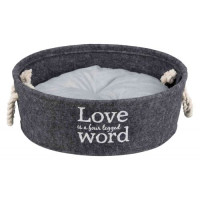 Лежак Trixie Lian для собак, з ручками, фетровий/плюшевий, 37 см (сірий) Лежак Trixie Lian для собак, з ручками, фетровий/плюшевий, 37 см (сірий)