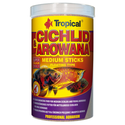 Корм Tropical Cichlid Arowana Medium Sticks для м_ясоїдних цихлід палички 360 г Корм Tropical Cichlid Arowana Medium Sticks для м_ясоїдних цихлід палички 360 г
