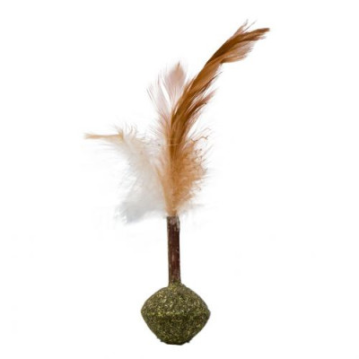 Іграшка Eastland Конус з пір'ям та мататабі для котів, 6.5 см Іграшка Eastland Конус з пір'ям та мататабі для котів, 6.5 см