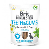 Ласощі для собак Brit Dental Stick Teeth & Gums здорові ясна та зуби, ромашка і шавлія, 7 шт, 251 г Ласощі для собак Brit Dental Stick Teeth & Gums здорові ясна та зуби, ромашка і шавлія, 7 шт, 251 г