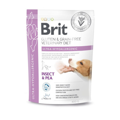 Корм сухий Brit VetDiet Dog Ultra-hypoallergenic для собак при проблемах з травленням з комахами 400 г Корм сухий Brit VetDiet Dog Ultra-hypoallergenic для собак при проблемах з травленням з комахами 400 г