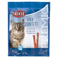 Ласощі Trixie Premio Stick Quintett для котів палички з лососем та фореллю 5 г 5 шт Ласощі Trixie Premio Stick Quintett для котів палички з лососем та фореллю 5 г 5 шт