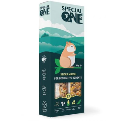 Палички Speciаl One «Мюслі» для декоративних гризунів, 90 г Палички Speciаl One «Мюслі» для декоративних гризунів, 90 г