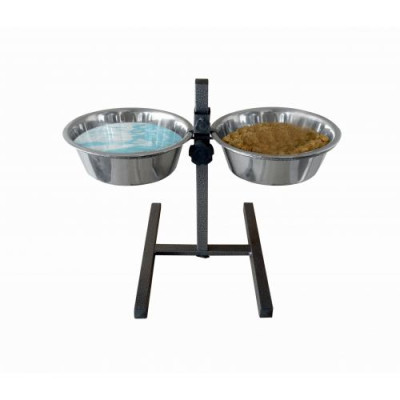 Підставка SWI висока металева під миски + 2 миски, 2 х 3,95 л Підставка SWI висока металева під миски + 2 миски, 2 х 3,95 л