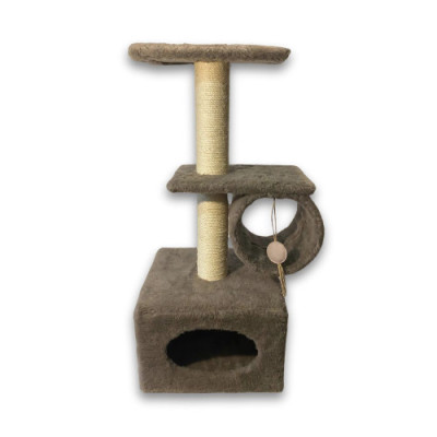 Дряпка Природа Саванна для котів з барабаном капучино 38x38x90 см Дряпка Природа Саванна для котів з барабаном капучино 38x38x90 см