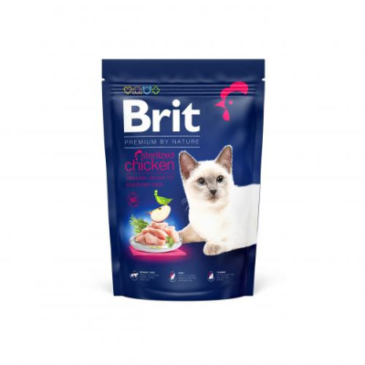 Сухий корм Brit Premium Cat by Nature Sterilised для стерилізованих котів, з куркою, 1500 г Сухий корм Brit Premium Cat by Nature Sterilised для стерилізованих котів, з куркою, 1500 г