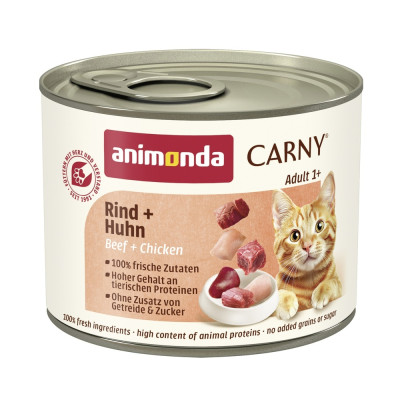 Корм вологий Carny Adult Beef Chicken для дорослих котів з яловичиною та куркою 200 г Корм вологий Carny Adult Beef Chicken для дорослих котів з яловичиною та куркою 200 г