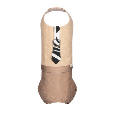 Шлея-костюм Darcy ТМ Pet Fashion для собак M бежева Шлея-костюм Darcy ТМ Pet Fashion для собак M бежева