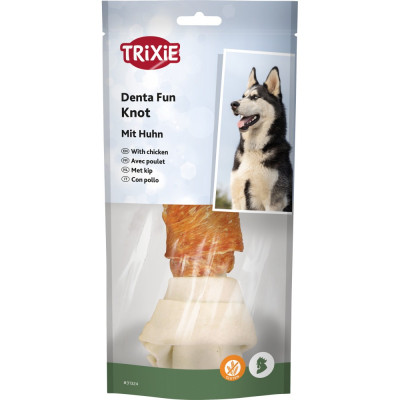 Ласощі Trixie Denta Fun для собак Кісточка для чищення зубів з куркою 18 см 120 г