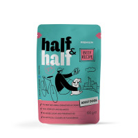 Корм вологий Half&Half Beef in Gravy for Adult Dogs шматочки яловичини в соусі для дорослих собак 100 г Корм вологий Half&Half Beef in Gravy for Adult Dogs шматочки яловичини в соусі для дорослих собак 100 г
