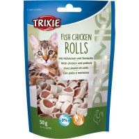 Ласощі Trixie Premio Fish Chicken Rolls для котів роли з куркою та рибою 50 г Ласощі Trixie Premio Fish Chicken Rolls для котів роли з куркою та рибою 50 г