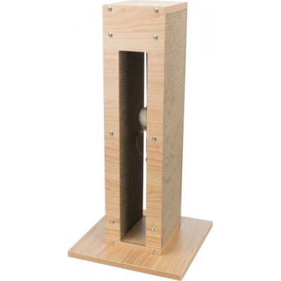 Дряпка Trixie Стовпчик з іграшкою для котів, на шнурку, картон/МДФ/джут, 30х30х62 см Дряпка Trixie Стовпчик з іграшкою для котів, на шнурку, картон/МДФ/джут, 30х30х62 см