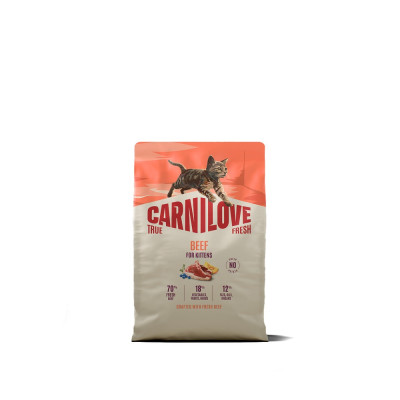 Корм сухий Carnilove True Fresh Beef Kitten для кошенят яловичина 2 кг Корм сухий Carnilove True Fresh Beef Kitten для кошенят яловичина 2 кг