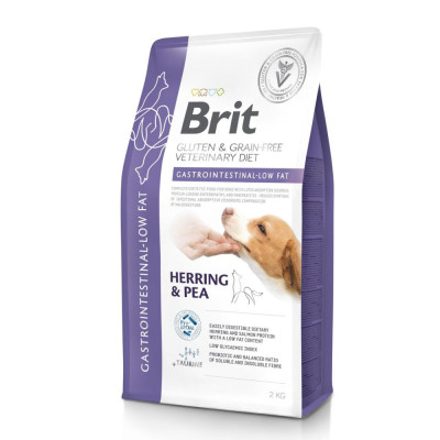 Корм сухий Brit VetDiet Dog Gastrointestinal-Low fat для собак при проблемах з травленням з обмеженим вмістом жиру з оселедц Корм сухий Brit VetDiet Dog Gastrointestinal-Low fat для собак при проблемах з травленням з обмеженим вмістом жиру з оселедц