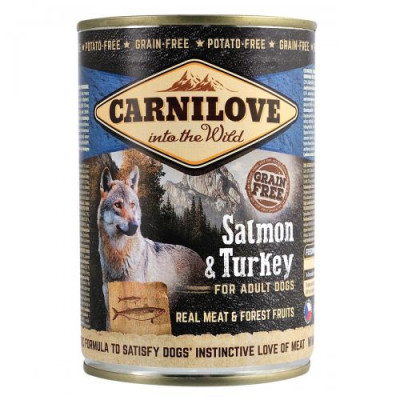 Вологий корм Carnilove Salmon & Turkey для собак, лосось та індичка, 400 г Вологий корм Carnilove Salmon & Turkey для собак, лосось та індичка, 400 г