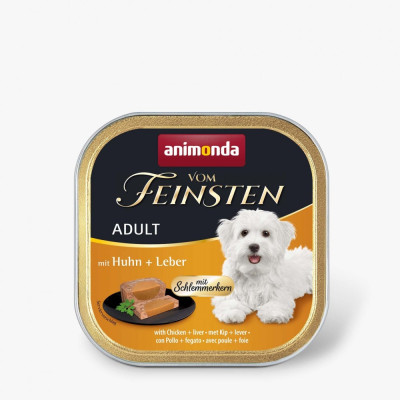 Корм вологий Vom Feinsten Adult with Chicken liver для дорослих собак з куркою і печінкою 150 г Корм вологий Vom Feinsten Adult with Chicken liver для дорослих собак з куркою і печінкою 150 г