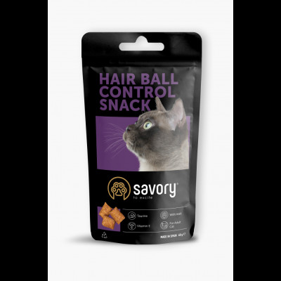 Хрумкі ласощі Savory Cats Snacks Pillows Hair Ball Control для дорослих котів подушечки для виведення шерсті 60 г Хрумкі ласощі Savory Cats Snacks Pillows Hair Ball Control для дорослих котів подушечки для виведення шерсті 60 г
