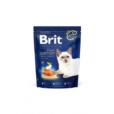 Сухий корм Brit Premium Cat by Nature Adult Salmon для котів, з лососем, 300 г Сухий корм Brit Premium Cat by Nature Adult Salmon для котів, з лососем, 300 г