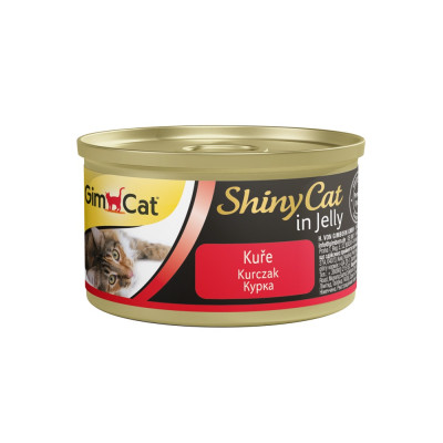 Корм вологий GimCat Shiny Cat для котів з куркою в желе 70 г Корм вологий GimCat Shiny Cat для котів з куркою в желе 70 г