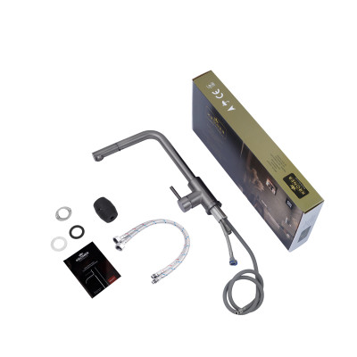 Змішувач для кухні з висувним виливом Kroner KRP Edelstahl Klassisch - PVD03917