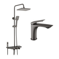 Набор 2 в 1 душова система Kroner Armada-GRP066 + змішувач Graz-GRP010