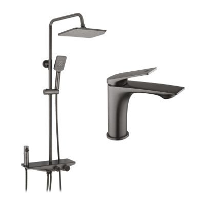 Набор 2 в 1 душова система Kroner Armada-GRP066 + змішувач Graz-GRP010 Набор 2 в 1 душова система Kroner Armada-GRP066 + змішувач Graz-GRP010